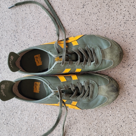 Onitsuka Tiger Green and Orange Sneakers - Picture 4 of 6